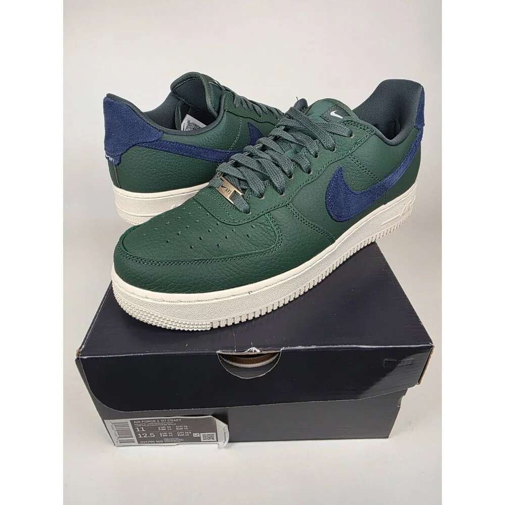 Nike Air Force 1 07 Craft Size 11 DS CV1755-300 Galactic Jade Midnight Navy